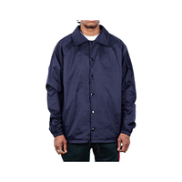 Veste d'coach brodée personnalisée pour hommes, vestes d'coach en Nylon de haute qualité, coupe-vent légère en Polyester, parka d'été