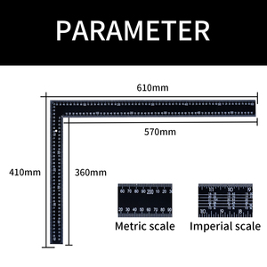 KSEIBI best-seller CARRÉ DE CHARPENTIER 16*24 pouces pour trouver et établir des angles droits - Product Image 5