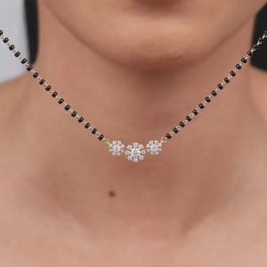 Elegante conjunto de joyería oro Rhea Lab crecido diamante Mangalsutra Heer diseñador collar tradicional hecho a mano joyería para mujer - Product Image 6