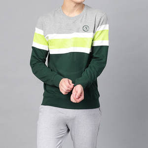 Sweat-shirts à col rond pour homme, coupe classique, de haute qualité, couleur unie, en polaire respirant, coton/polyester, pour l'hiver - Product Image 5