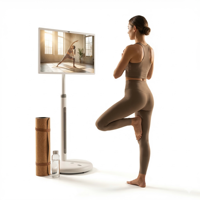 Nuevo Televisor Inteligente Portátil Inalámbrico de 32 Pulgadas con Pantalla Táctil USB, Android 13, Batería y Ruedas para Señalización Digital