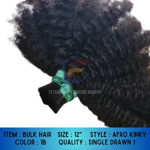 Extensions de cheveux afro crépus 100% cheveux humains Remy indonésiens, cuticules alignées, pour tissage de cheveux - Vente en gros - Product Image 2