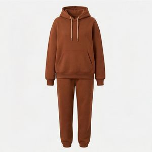 Ensemble de jogging de haute qualité, 100% coton, survêtement personnalisé, antistatique, respirant, pour femmes, vêtements de sport - Product Image 1