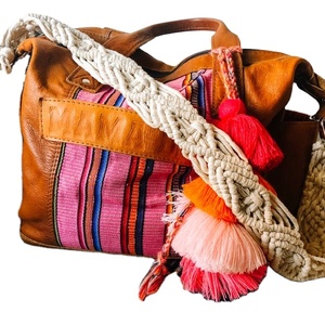 Bolso de Paja de Macramé de Diseño de Alta Calidad para Mujer, Bolso Tejido de Macramé, Bolsos de Algodón Orgánico para Niñas y Mujeres - Product Image 1
