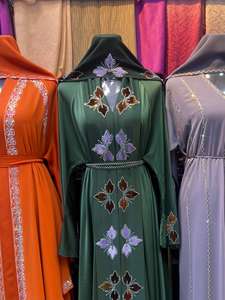 Best Quality Women Handmade Beaded Abaya with Elegant Vintage Islamic Dress Soft Fabric Hand Beadwork for Party Occasion Wear - Product Image 4