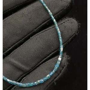 Blue Diamond <b>Bracelet</b> with Faceted Tube Beads Charm or <b>Bangles</b> with Zircon Amethyst Quartz Pearl Agate Stones - Product Image 6