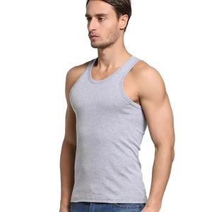 Débardeur d'entraînement pour homme personnalisé, best-seller, haute qualité, respirant, séchage rapide, 100% coton, col rond, uni, sportif, tricoté - Product Image 3