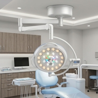 Lampe chirurgicale LED sans ombre pour plafond d'hôpital, 225 perles, 140 000 lux, température de couleur réglable, éclairage de salle d'opération