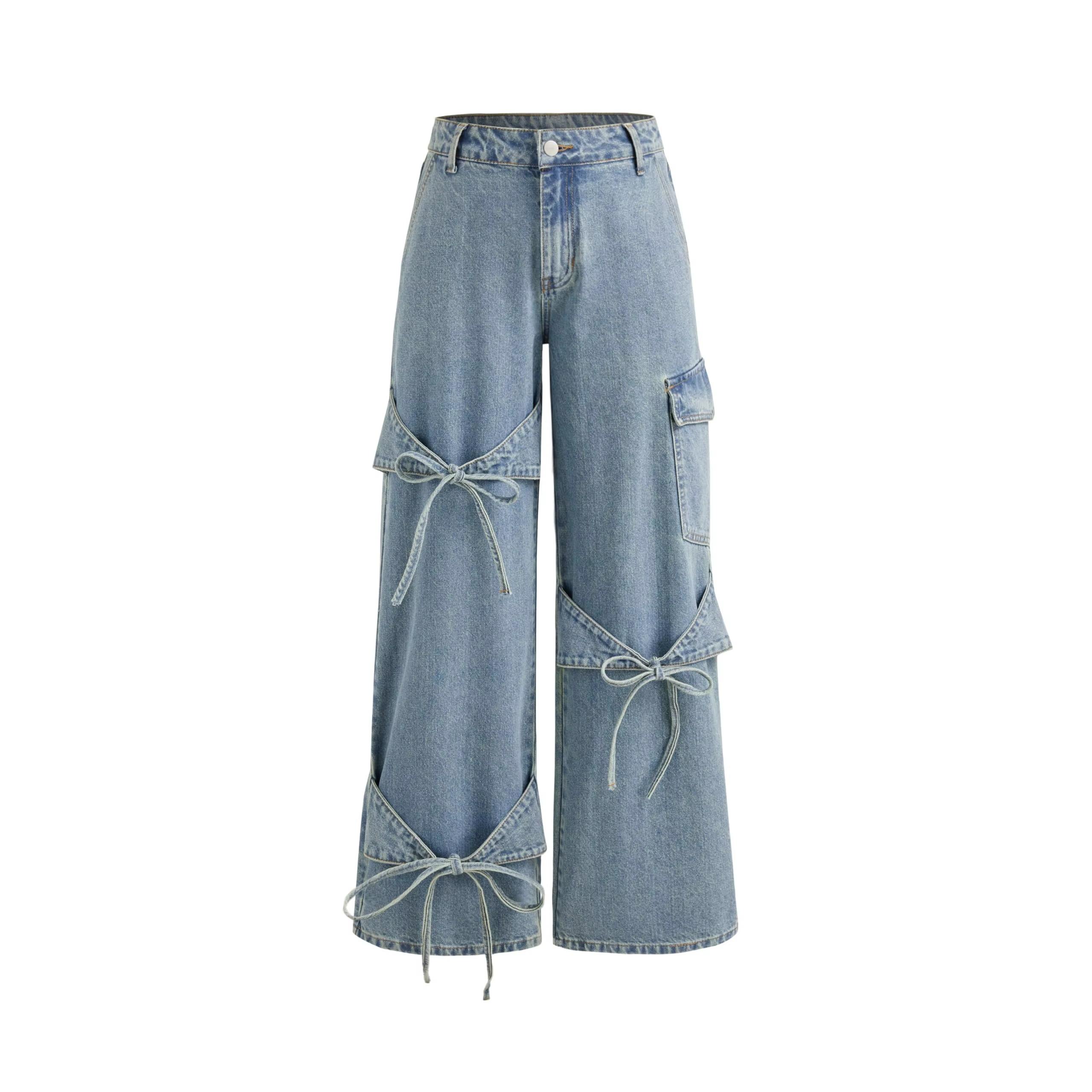 Chain Jeans Men Trendy Denim with a Hip Hop Flair