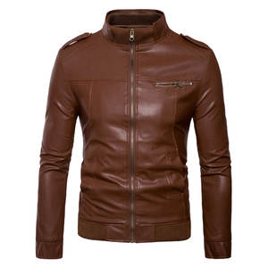 Best Winter Men's Fashion Leather <b>Jacket</b> Slim Fit Top Quality Design Men Clothing Casual Leather <b>Jacket</b> <b>jacket</b> for men - Product Image 1
