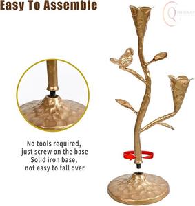 Elegante Portavelas de Metal con Color y Logotipo Personalizables para Decoración de Mesa Interior, Eventos, Estilismo y Uso en Hostelería - Product Image 5