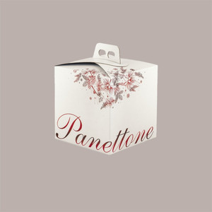 Quadrollo Grafica Idea <b>Red</b> Panettone Box 10 Pieces 24.5x24.5x19 cm Rigid <b>Boxes</b> with Embossing Recycled Materials Aseptic - Product Image 3