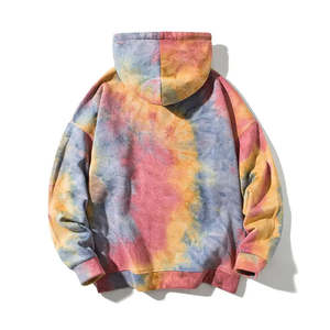 2025 nuevas llegadas de calidad Premium hombres Tie Dye Hoodies invierno peso pesado gota hombro Lose Fit Oversize venta al por mayor Unisex Hoodie - Product Image 3