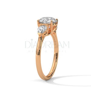 Anillo de compromiso de corte de tres piedras de Plata de Ley 925 más Popular, anillo de boda Original de Halo de diamante cultivado Leb para fiestas de mujeres - Product Image 6