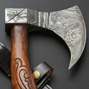 Wholesale Customized OEM ODM Cutlery Factory Damascus High Carbon Steel Multifunctional Hatchet <b>Axe</b> Camping <b>Survival</b> <b>Axe</b> Outdoor - Product Image 6