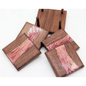 Dessous de verre en résine d'acacia faits à la main Design artistique unique pour hôtel, restaurant et maison Fournitures de boissons Tapis et tampons - Product Image 3