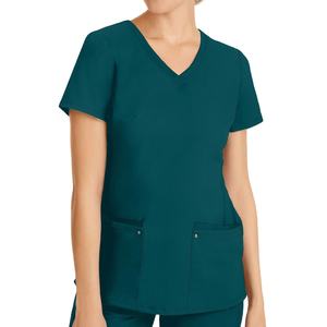 Uniformes Médicos al por Mayor para Mujer: Blusas Cómodas de Jersey con Bolsillos, Material Transpirable y Flexible - Product Image 1