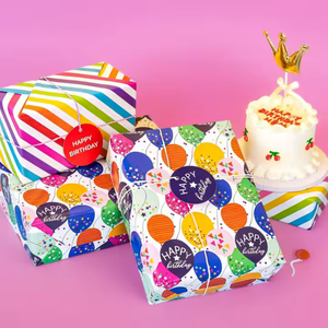 Rollo de Papel Couche Impreso en Offset por Ambas Caras de Tamaño Personalizado a Prueba de Humedad para Envoltura de Regalos de Navidad en Color Personalizado - Product Image 2