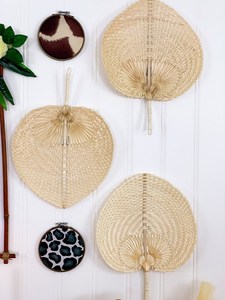 Abanicos artesanales impresos de ratán de bambú de Vietnam de alta calidad al por mayor-Abanico de mano tejido artesanal de bambú corazón - Product Image 6