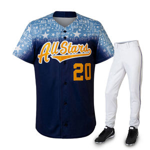 Uniforme d'équipe de Baseball et de Softball, maillot de Style dernier cri, 100% Polyester, uniforme de Softball bon marché, vêtements à manches courtes - Product Image 1