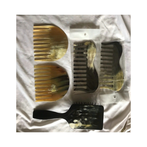 Peine de cuerno tradicional hecho a mano, duradero, antiestático, ideal para cabello rizado, grueso o fino, textura y sensación natural - Product Image 2