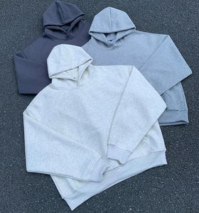 เสื้อฮู้ดดี้ผ้าฝรั่งเศสเทอร์รี่เนื้อหนาคุณภาพสูง พิมพ์ลายสกรีน ทรงโอเวอร์ไซส์ สำหรับผู้ชาย ขายส่ง - Product Image 5