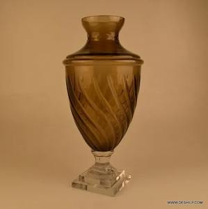 Modern luxury <b>crystal</b> <b>cut</b> <b>Glass</b> vase for decor events - Product Image 4