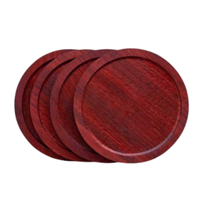 Round Wooden Coasters Hot Pads Rounded Engraved Design <b>Trivets</b> Restaurant <b>Kitchen</b> Creative Round Coaster - Product Image 5