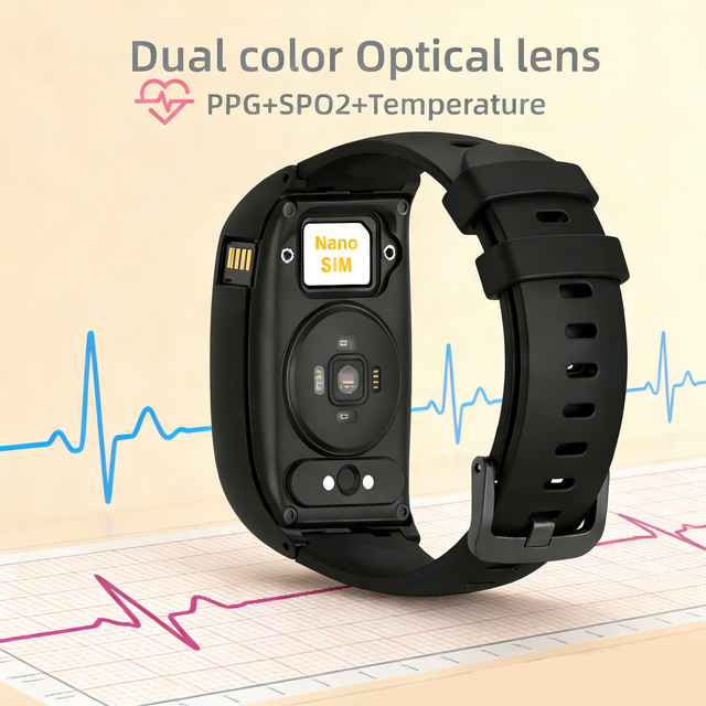 CE RoHS Certificate 4G GPS Tracker Smart Watch 680mAh Battery Instant HR BP Monitor Fall Alarm SOS Panic Button Smart Bracelet