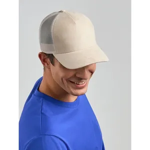 Sustainable Rapper <b>Hat</b> in Suede Promotional Caps for Merchandising - Product Image 1