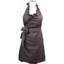 Delantal de Trabajo TO-147 con Volantes Color Chocolate, Reutilizable, de Cuero, Algodón y Lona, para Cocina, Restaurante y Jardín - Product Image 1