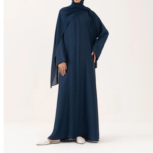 Envío Directo EID modesto lujo ropa islámica 2 piezas Abaya conjunto vestido interior y Top Abaya modesto vestidos de mujer Dubai Abaya - Product Image 4