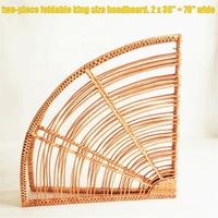 Tête de lit en rotin naturel tissé à la main, taille double, couleur marron/naturelle, style méditerranéen moderne, meubles pour la maison