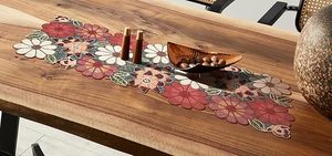 พรมปูรองจานผ้าปูรองจานผ้าปูรองจานผ้าปูรองจานแฟนซีตกแต่งงานคริสต์มาสทำมือสำหรับงานแต่งงาน - Product Image 3