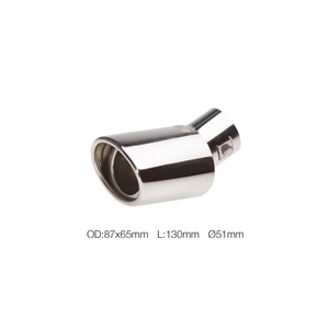 Silenciador ovalado de acero inoxidable DTM de 51 mm - Product Image 1