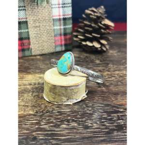 Southwest #18 Kingman Turquoise Sterling <b>Silver</b> <b>Cuff</b> <b>Bracelet</b> Made Style-Fashionable Kingman Turquoise Sterling <b>Cuff</b> <b>Bracelet</b> - Product Image 2