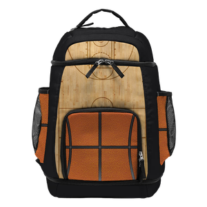 กระเป๋าเป้สะพายหลังบาสเก็ตบอลสำหรับงานหนักพร้อมที่ใส่ลูกบอล สายสะพายไหล่ที่สะดวกสบาย กระเป๋ายิมสำหรับนักเรียน นักกีฬา และโค้ช - Product Image 1