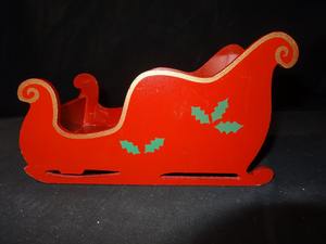 Vente en gros personnalisé haute qualité couleur rouge Noël Père Noël traîneau métal traîneau décoration intérieur ensemble de dessus de table - Product Image 4