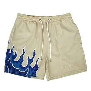 Pantalones cortos de baloncesto de playa de lana de algodón transpirable con estampado gráfico personalizado para hombre, impermeables, de malla sólida, de alta calidad - Product Image 6