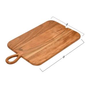 Planche à découper en bois écologique faite à la main pour les légumes, pour les hôtels, les restaurants et les cuisines - Product Image 5