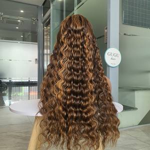 Perruques de cheveux vietnamiens bruts Deep Wave Highlight Piano Color 28 pouces perruque de cheveux vierges avec vendeur en gros - Product Image 4