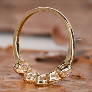 Lujo en forma de corazón Lab Grown Diamond Band 1.25Ct Lab Diamond Half Eternity Wedding Band Bezel Set Anillos DE BODA Regalos de San Valentín - Product Image 2