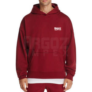 Sudadera con capucha de gran tamaño de color sólido hecha a medida, ropa informal estilo Hip Hop a precio de invierno - Product Image 1