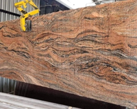 Dalles de granit indien Juparana couleurs modernes 80x80, durables, veinures grises effet bois, finition polie, vente chaude, pour comptoirs