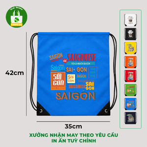 Truong Gia <b>Drawstring</b> <b>Backpack</b> Canvas 35x42cm Waterproof Printed Cartoon Daily Use - Product Image 4