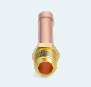 Unión de Latón para Condensador de 3/4, Tubo de Cobre de 10 cm, 23G, 1-1/16-14 SAE 45 °   Conector de Refrigerante de CA Soldado Flare 1050PSI, India - Product Image 4