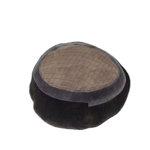 Perruque toupet en cheveux humains 100% soie Pro Remy Virgin Raw Taz Indian Hair - Product Image 5