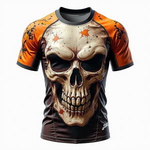 Rashguards de BJJ Personalizados de Primera Calidad, Impresión Digital, Elásticos, 100% Poliéster, Ropa de MMA Duradera, Transpirable, Anti-UV, de Secado Rápido - Product Image 2