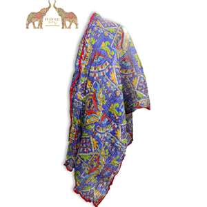 Women's Boho Fashion Cotton Tie-Dye <b>Scarf</b> Dupatta Multi-Color Hand Drawn Digital Printed <b>Chiffon</b> Hijab <b>Scarves</b>-Wholesale Lot - Product Image 6