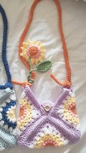 กระเป๋าถักโครเชต์สำหรับผู้หญิงกระเป๋าผ้าถักสะพายไหล่กระเป๋าถักโครเชต์น่ารักสำหรับเด็กผู้หญิงผลิตในเวียดนาม - Product Image 2